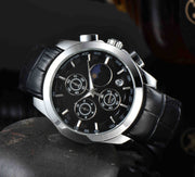 men's six-hand calendar quartz watch, view 3 - MRSLM