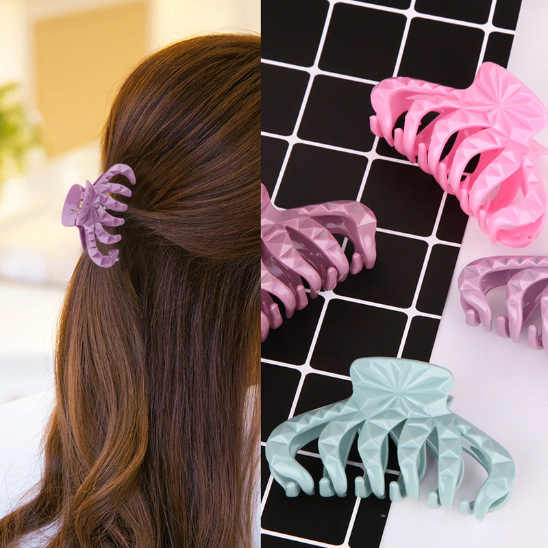 large 9cm resin candy color hair clip, view 9 - MRSLM