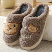 Plush bear house slippers, view 6 - MRSLM