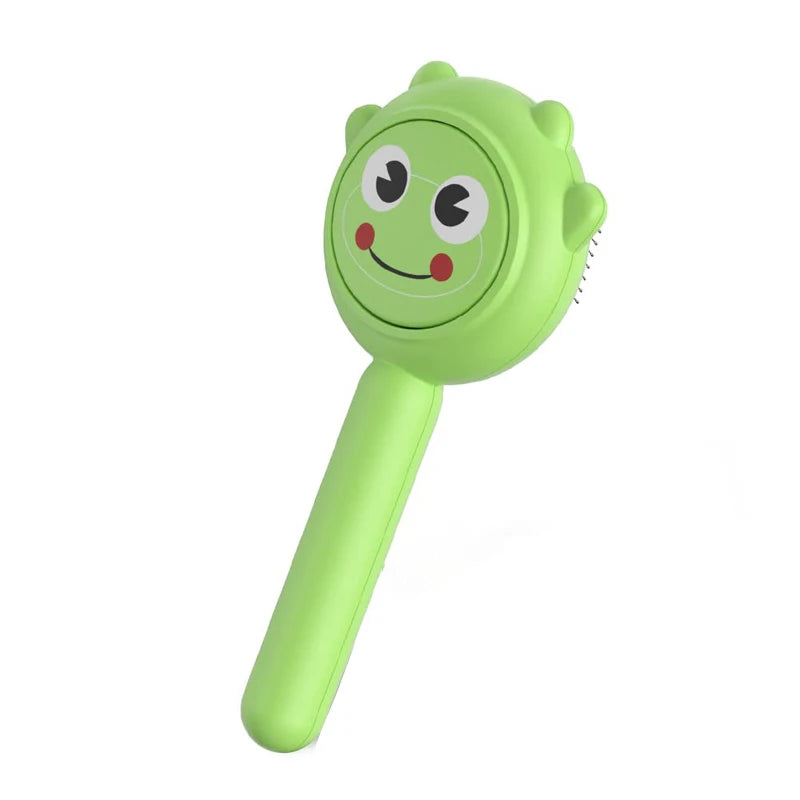 Self-cleaning pet grooming brush, view 2 - MRSLM