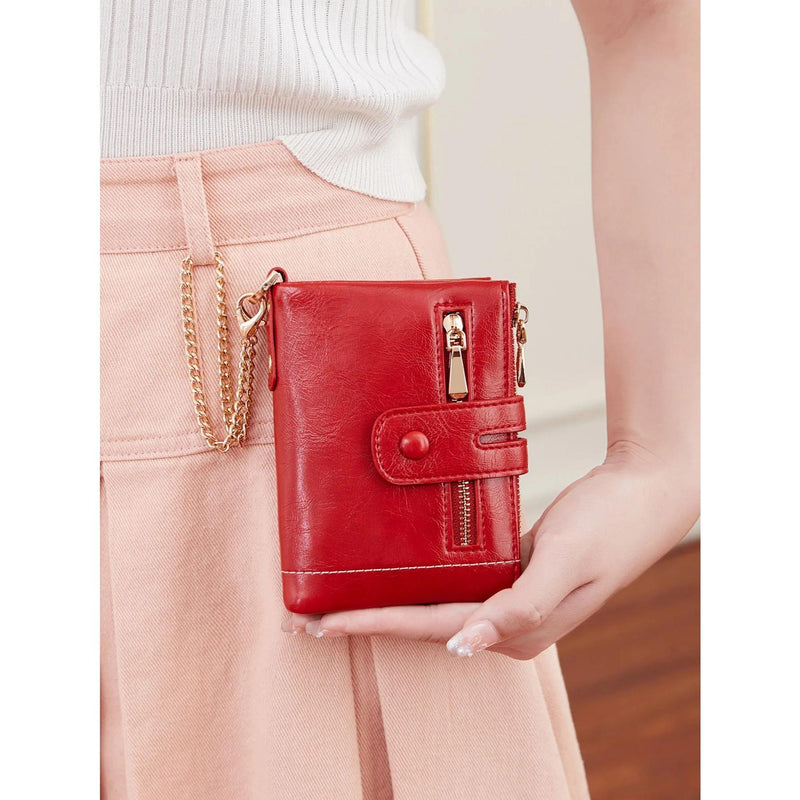 women's short pu leather wallet, view 8 - MRSLM