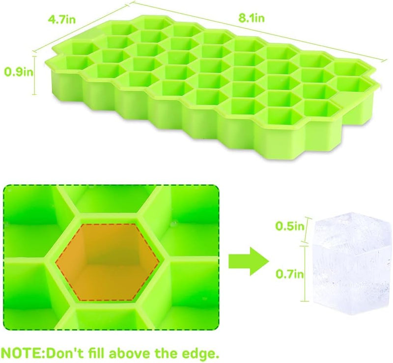 honeycomb silicone ice cube tray, view 9 - MRSLM