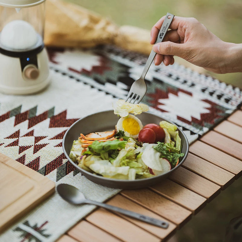 Titanium camping fork and spoon set, view 4 - MRSLM