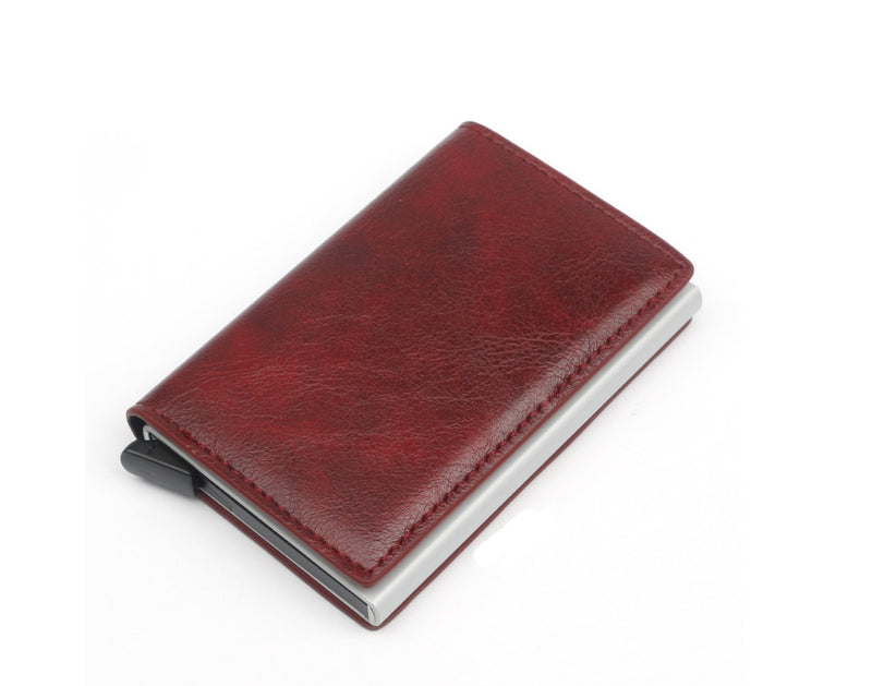 pop-up leather card holder, view 9 - MRSLM