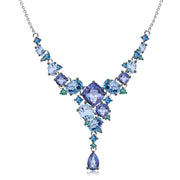 S925 silver natural topaz pendant necklace, view 5 - MRSLM