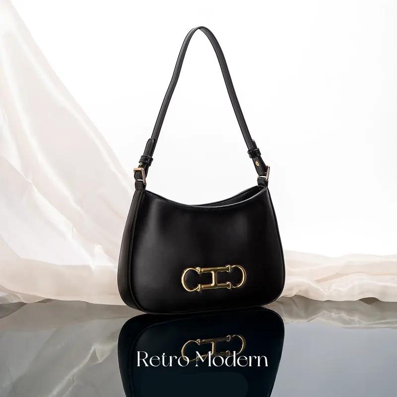 retro half-moon shoulder bag, view 5 - MRSLM