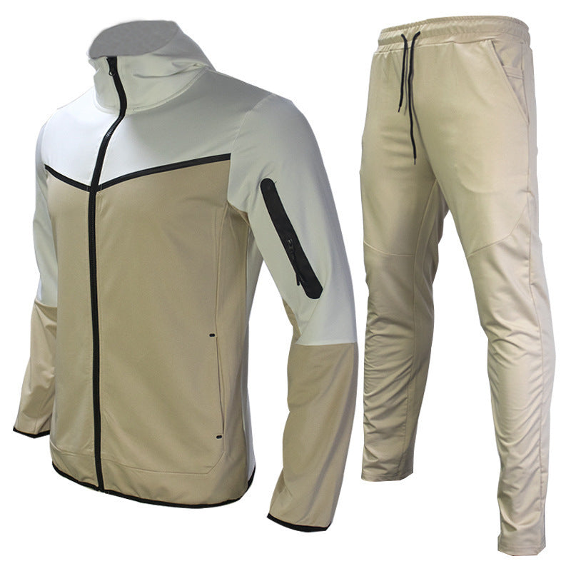 men's hooded coat and trousers sports set - MRSLM