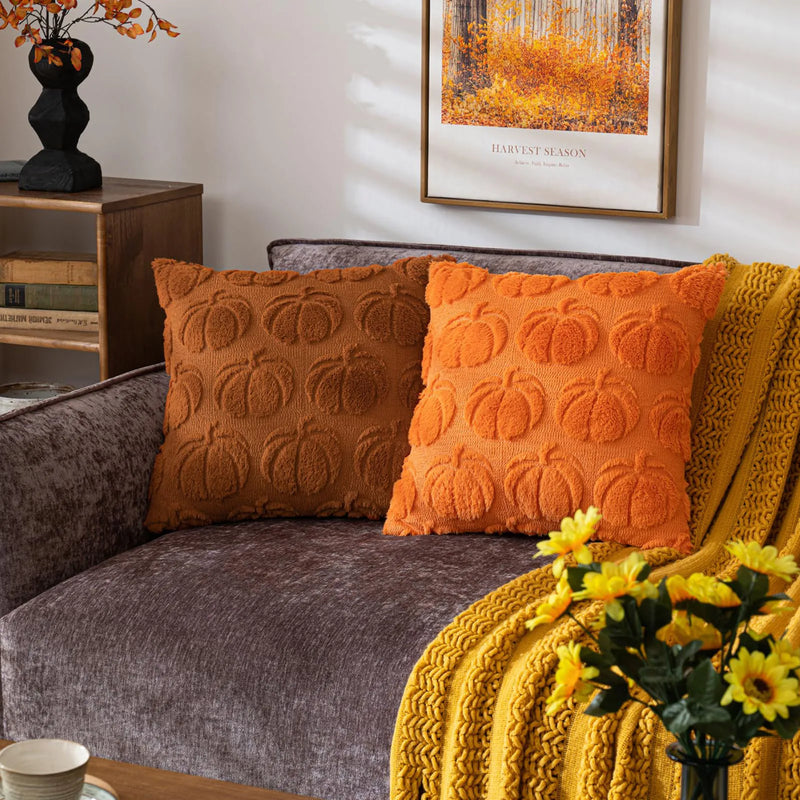 autumn pumpkin cushion cover, view 8 - MRSLM