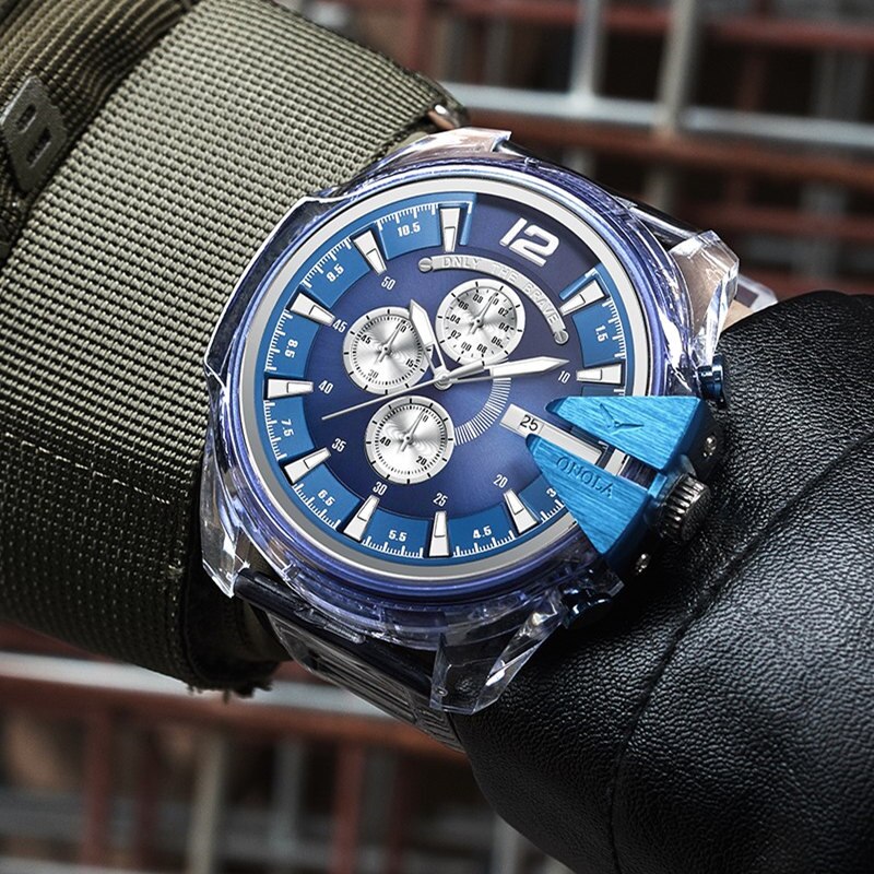 plastic quartz watch for men and women, view 3 - MRSLM