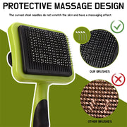 self-cleaning slicker brush for dogs and cats, view 4 - MRSLM