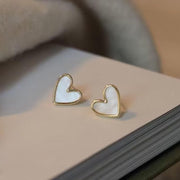 heart bling zircon stud earrings, view 8 - MRSLM