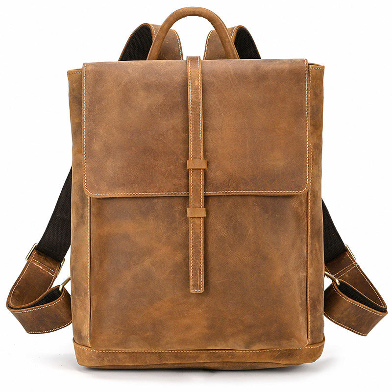 crazy horse leather backpack, view 6 - MRSLM
