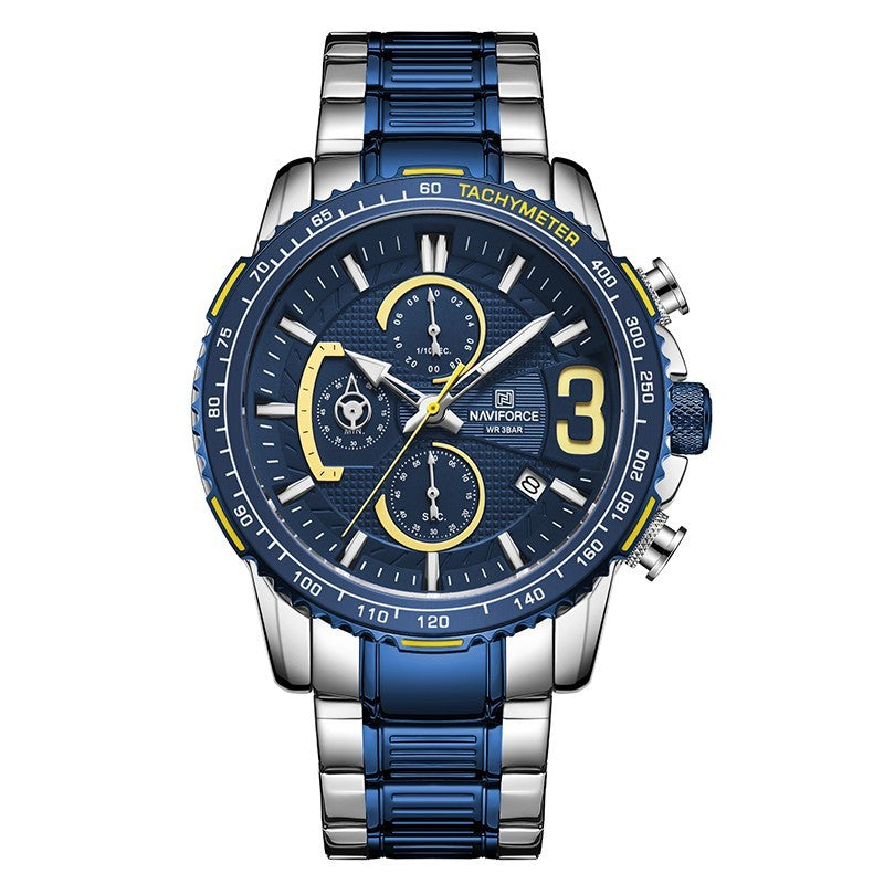 large dial waterproof luminous watch, view 4 - MRSLM