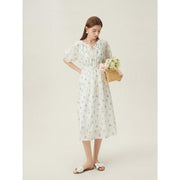 floral embroidery midi dress, view 2 - MRSLM