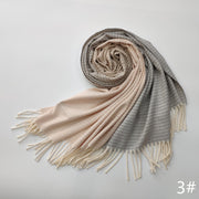 Tie-dye faux cashmere tassel scarf, view 13 - MRSLM