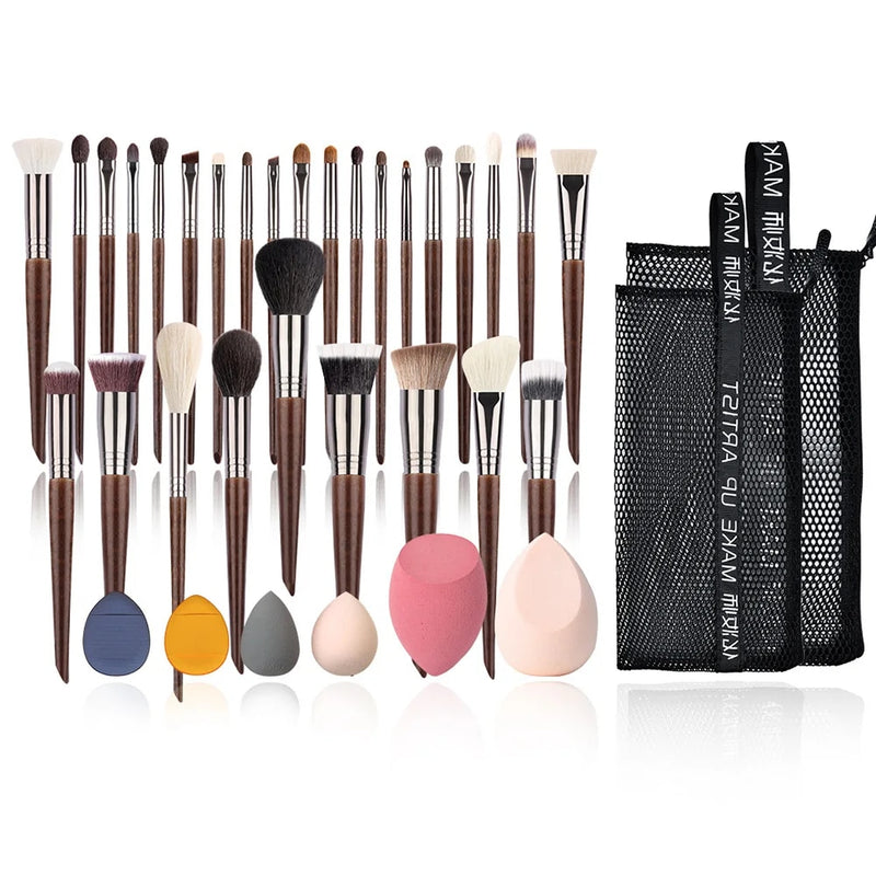 24-piece makeup brush set, view 2 - MRSLM