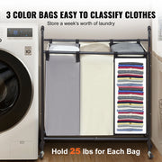 heavy duty laundry hamper with lockable wheels, view 5 - MRSLM