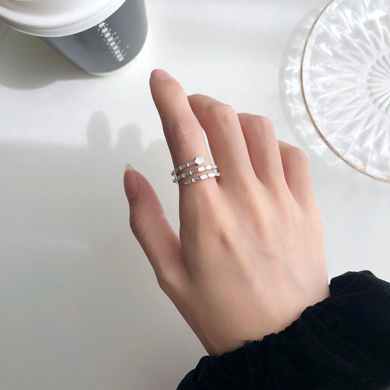 minimalist wave ring, view 2 - MRSLM