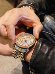men's rhinestone business watch, view 4 - MRSLM