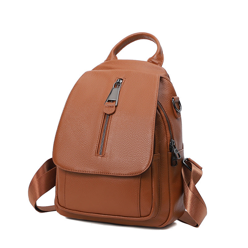 women's genuine leather multi-layer backpack, view 14 - MRSLM