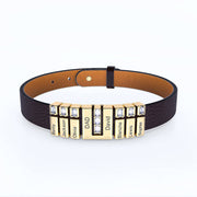 men's faux leather cord bracelet, view 3 - MRSLM