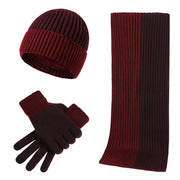 Men's knit hat, scarf and gloves winter set, view 2 - MRSLM