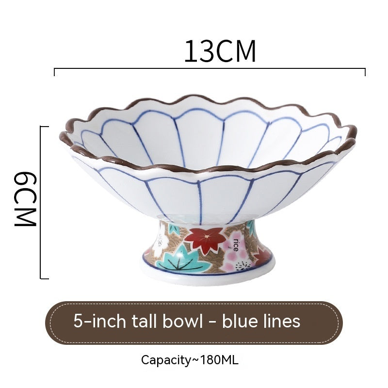Japanese tall porcelain bowl, view 4 - MRSLM