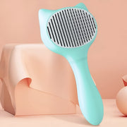 self-cleaning dog and cat grooming brush, view 2 - MRSLM