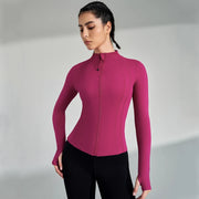 women's full zip running jacket, view 10 - MRSLM