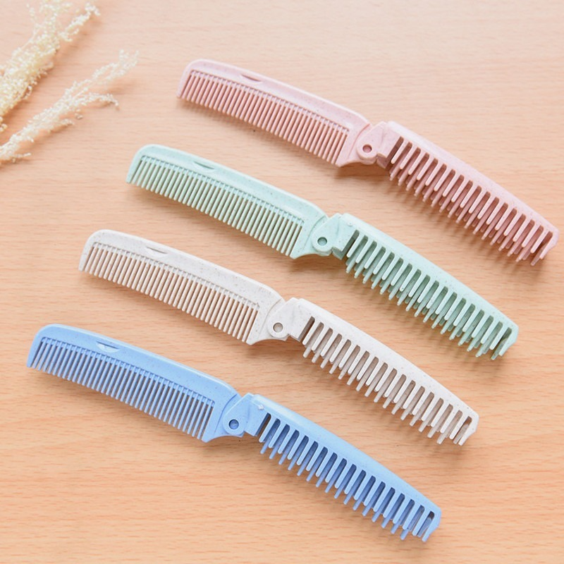 folding anti-static hair brush and comb, view 3 - MRSLM