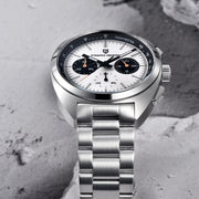 men's panda dial chronograph watch, view 8 - MRSLM