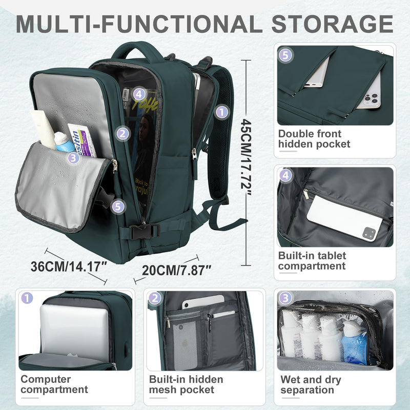 nylon travel backpack, view 19 - MRSLM