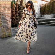 bohemian floral printed a-line dress, view 11 - MRSLM