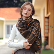Winter plaid scarf for women, view 10 - MRSLM