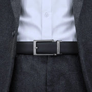 men's leather belt with automatic buckle, view 6 - MRSLM