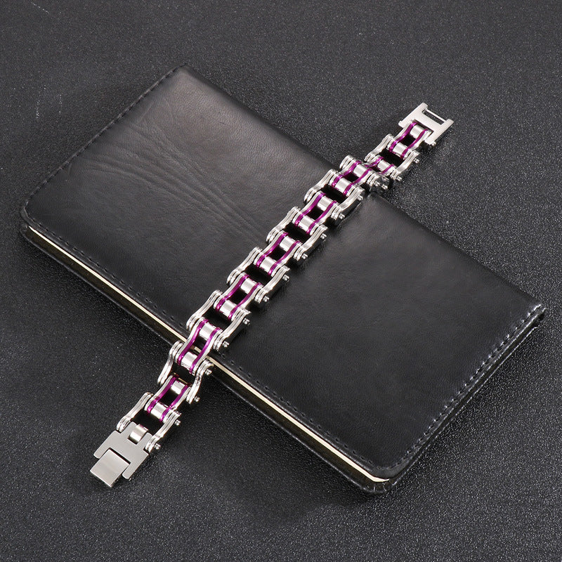bicycle chain titanium steel bracelet, view 5 - MRSLM