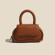 genuine leather macaron handbag, view 2 - MRSLM