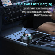 two-in-one car tire inflator and charger, view 5 - MRSLM