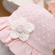 Baby sun hat with lace ruffle, view 9 - MRSLM