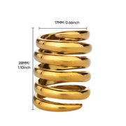 multi-layer twist stainless steel ring, view 3 - MRSLM