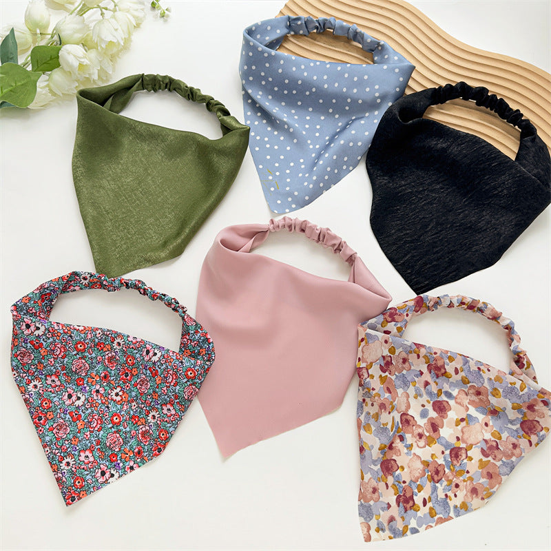 satin triangle hair scarf, view 8 - MRSLM