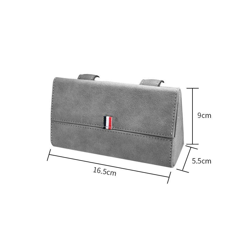 pu leather car visor sunglasses holder, view 11 - MRSLM