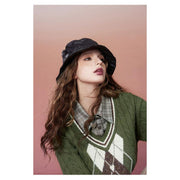 retro rhombus pullover sweater, view 5 - MRSLM