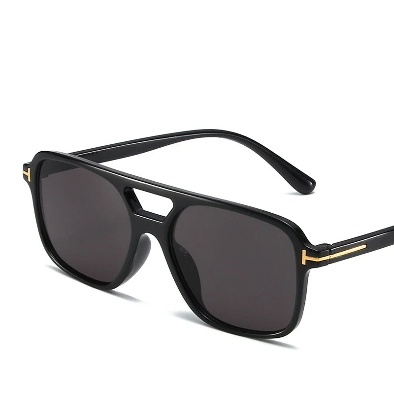 fashion square rivet sunglasses, view 4 - MRSLM