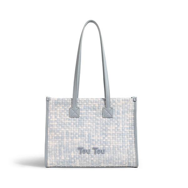 Women's Large Capacity Gradient Weaving Tote Bag