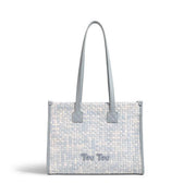 large capacity gradient weave tote bag, view 2 - MRSLM