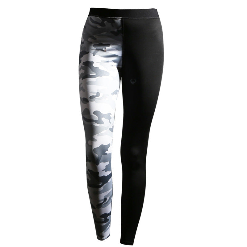 Camouflage colorblock yoga pants, view 3 - MRSLM