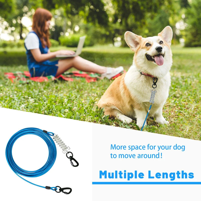 dog tie out cable, view 3 - MRSLM