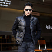 Men's stand collar duck down coat, view 2 - MRSLM