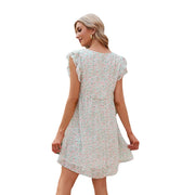 small flower A-line beach dress, view 2 - MRSLM